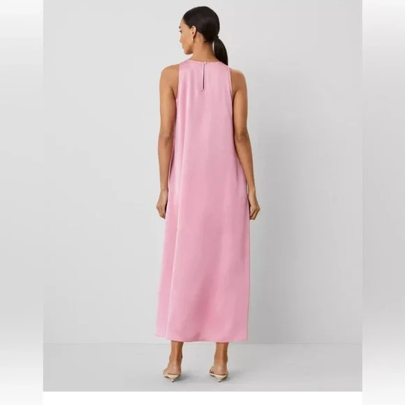 NWT $169  ANN TAYLOR Maxi swing dress in enchanted pink sz 4 - Picture 4 of 5